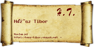 Hász Tibor névjegykártya
